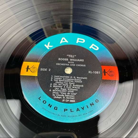 Vintage Roger Williams Till With Orchestra Vinyl Music Record - Picture 2 of 5